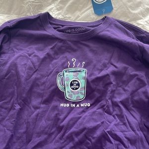 Purple Life Is Good long sleeved tee - size Large - original tags still attached